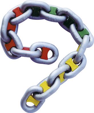 Kättingmarkering 3/8" gul 8st.