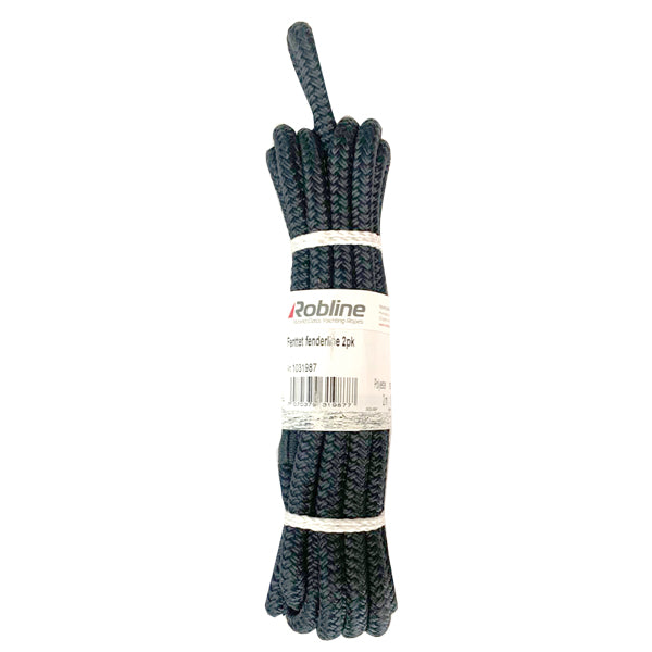 Robline fendertlina flätad 2-pack navy 8mm x 2m