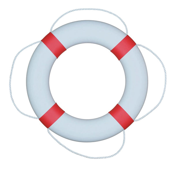 Livboj vit med röd manschett