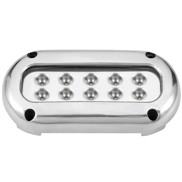 Undervattensbelysning utanpåliggande 25,2 W 10-30 V 10 LED vit