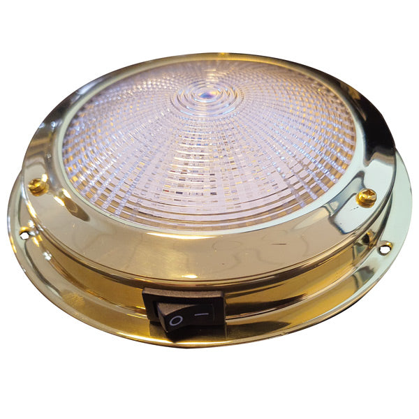 Ledlampa mässing Ø137 mm 12 V