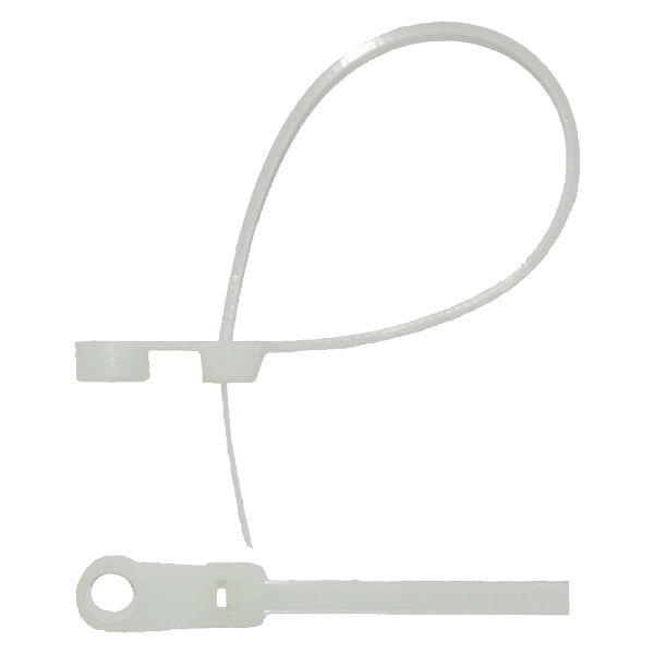 Buntband vita med hål 145 x 3,6 mm-20 st