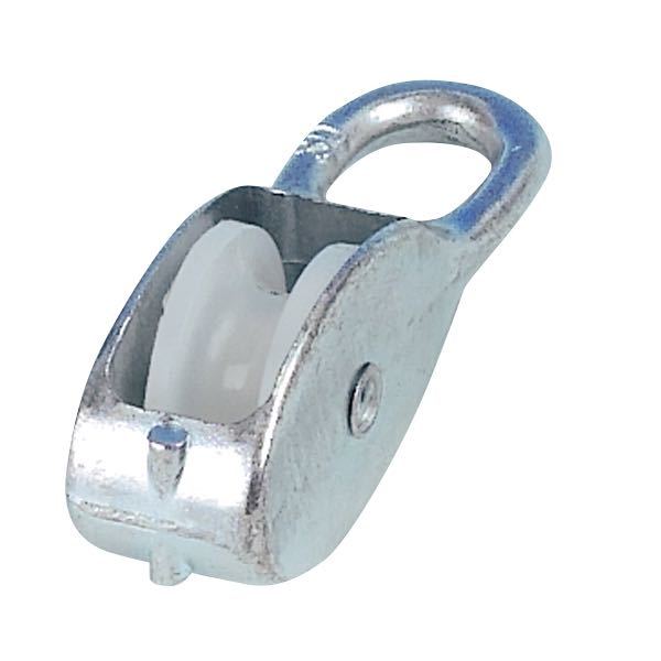 1852 Aluminiumblock enkelt 65 mm för 14 mm lina