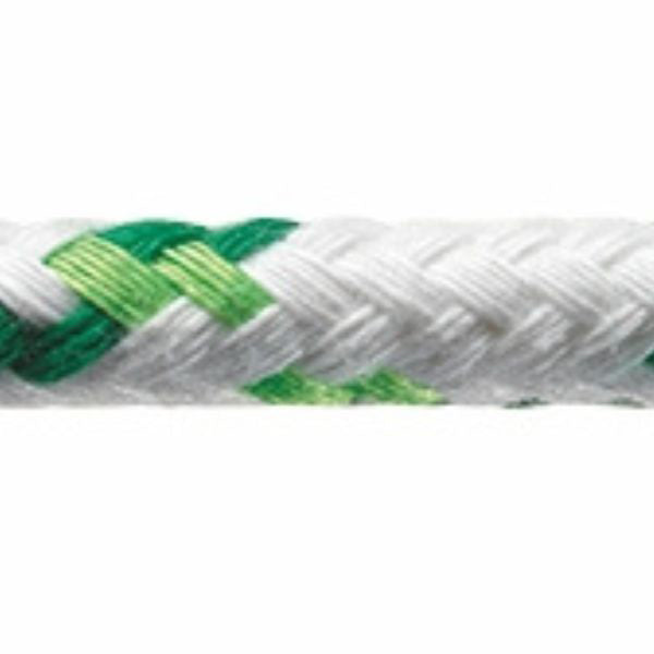 Robline Neptun 500 Skotlina, 12mm Vit/Grön - 1 m