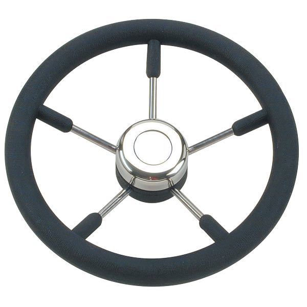 Stålratt och svart ring Ø32 cm