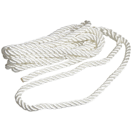 Robline förtöjning 3-slagen, Vit 12mm x 6m