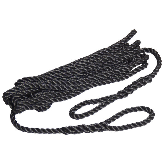 Robline fendertlina svart 3-slagen 2-pack 6mm x 1