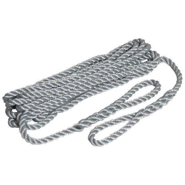 Robline fendertlina grå 3-slagen 2-pack 8mm x 2m