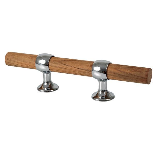 Pollare teakstock 300mm Ø30 kromad