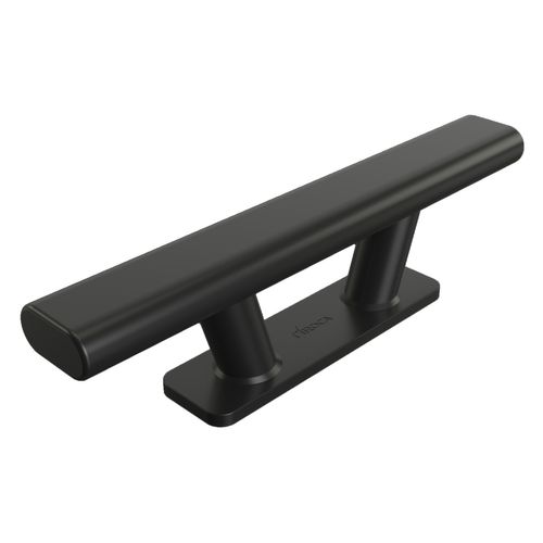 Pollare fyrkantig basplatta svarteloxerat 265x70 m1