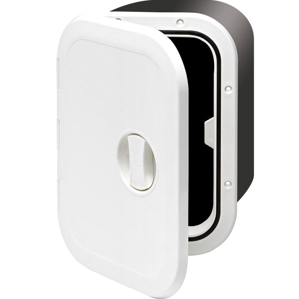 Inbyggnadsbox vit med lucka 37,5x28x17,5cm