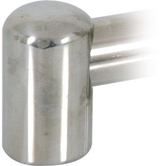 Räckeshållare ändstycke RF stål Ø25mm-stängd