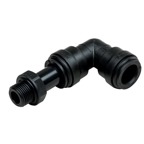 Snabbkoppling 90° 3/8 gänga Ø15mm