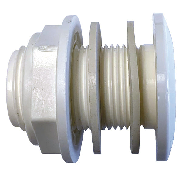 Genomföring 3/4 plast vit