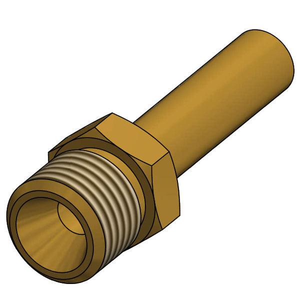 Gas Ø8mm rörstos - LH1/4 gänga