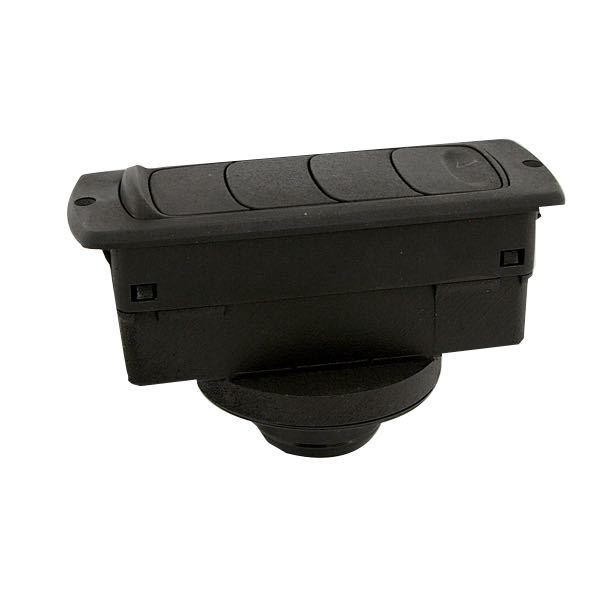 Luftmunstycke, stängbart,134x52 med rak Ø55mm ansl.