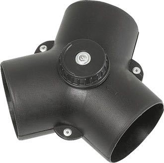 Y-ventil med spjäll 75mm