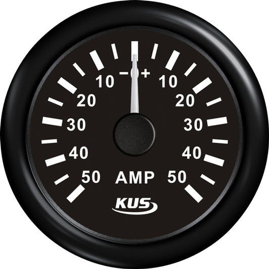 Kus amperemeter svart, med 50Amp shunt 12/24V
