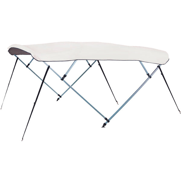 Bimini top 3-armad alurör Ø25mm vitt L180 B185-195 H140cm