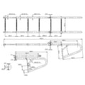 Bryggstege 6 steg RF 304 teleskop 88-200cm bredd 40cm