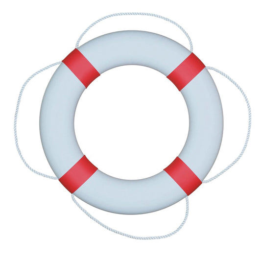 Livboj vit med röd manschett, FP380 utan kastlina