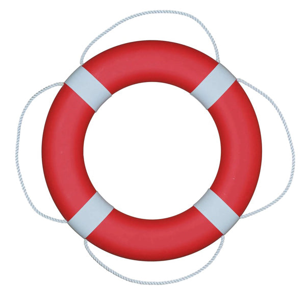 Livboj röd med vit manschett, FP380 utan kastlina