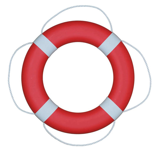 Livboj röd med vit manschett, FP380 utan kastlina