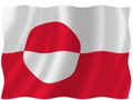 Båtflagga Grönland 70 cm