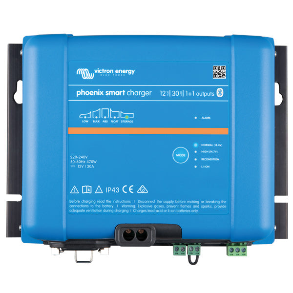 Victron Phoenix Smart IP43 laddare 12 V 30 A (1+1) kom ihåg 25.0856