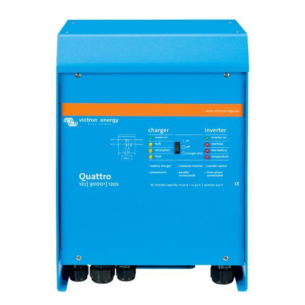 Victron växelriktare/laddare quattro 24V 2500 W/ 70-50/ 30Amp