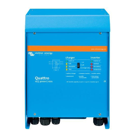 Victron växelriktare/laddare quattro 24V 2500 W/ 70-50/ 30Amp
