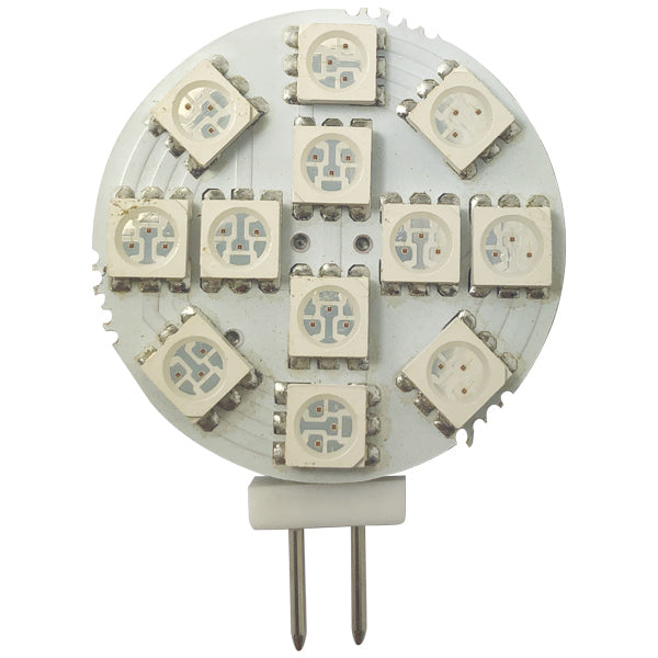 1852 LED G4 röd/vit sidostift Ø30mm 10-30V 0