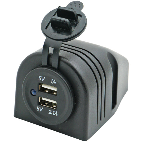 1852 engångsuttag med dubbla USB-uttag 5V 1 och 2