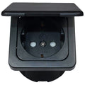 Eluttag 220V med lock svart