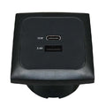Strömuttag f inbyggn 12/24v USB