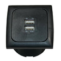 Strömuttag f inbyggn 12/24v 2 x USB