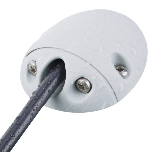 90° kabelgenomföring grå nylon 10-12 mm kabel