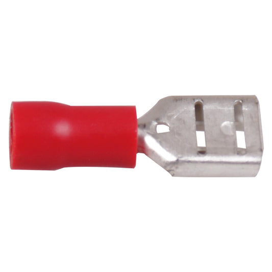 Flatstiftskontakt hona röd 6,4x0,8 mm 10 st