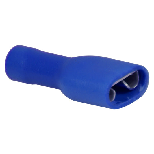 Flatstiftskontakt isolerad blå 6,4x0,8 mm - 100 st