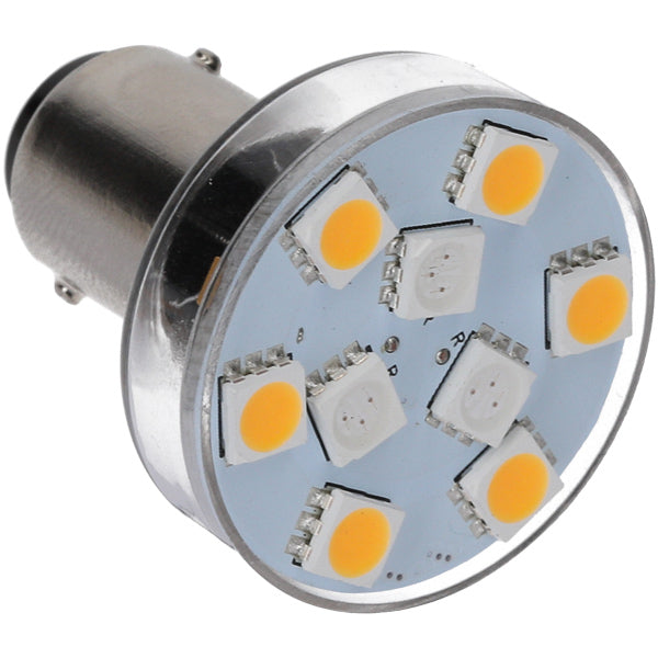 Nauticled vit/röd ba15d/ba15 Ø32x38mm 10-35V 0