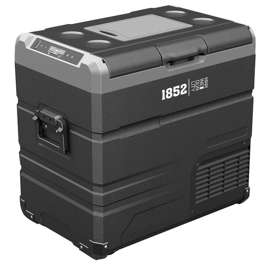 1852 kylbox 55 L med kompressor, 2-delad kyl/frys 12/24/230 V