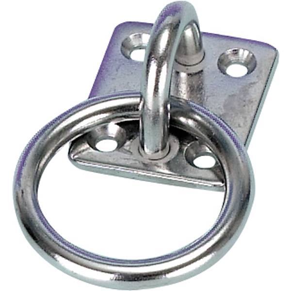 Monteringsplatta med lös ring Ø6 mm - RF stål
