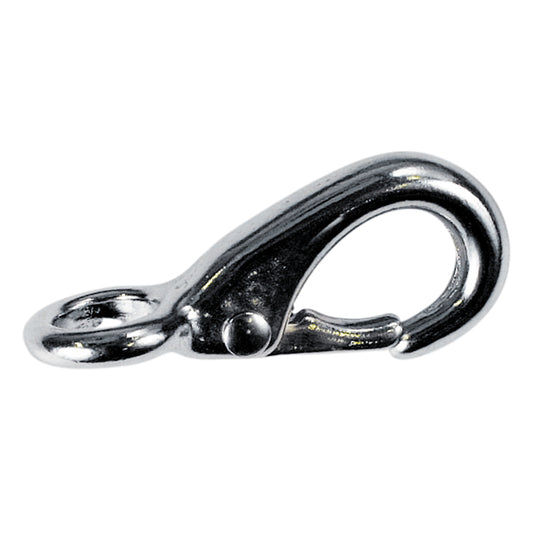 Karbinhake med ögla mässing 97 mm