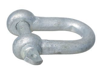 1852 Schackel med vingskruv galv. 14mm