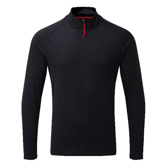 Gill UV009 Men's UV Långarmad Zip T-shirt Navy strl. L
