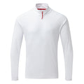 Gill UV009 Men's UV Långarmad Zip T-shirt Vit strl. S