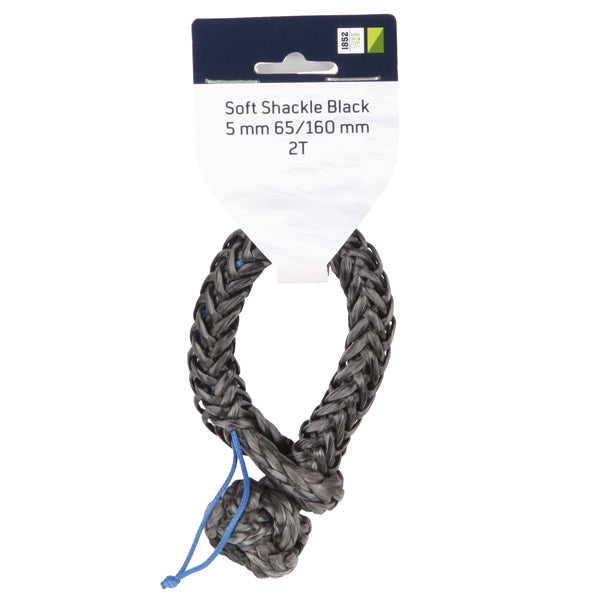 1852 soft schackle 5mm svart 65/160mm 2T