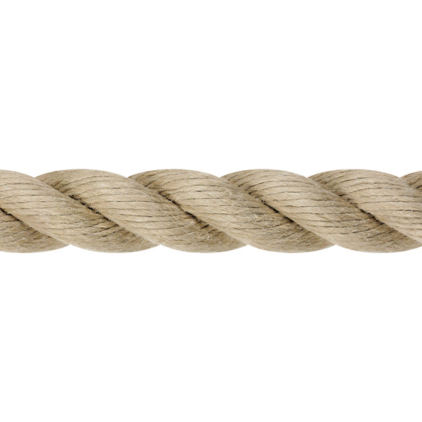 Räckeslina hampa 4-slagen Ø36mm 30 meter