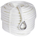 1852 ankarlina flätad vit polyester m/RF kaus 14 mm 40 meter
