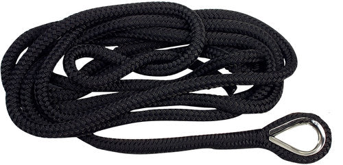 1852 förtöjning db. flätad svart med kaus Ø14 mm 4 m